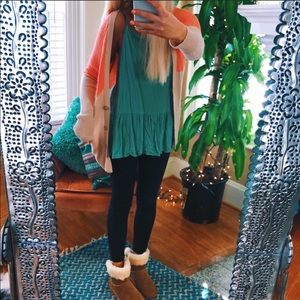coral pink american eagle bohemian cardi
